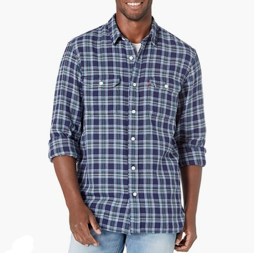 LEVI'S Men's Classic Worker Overshirt Color Bombardino Peacoat
